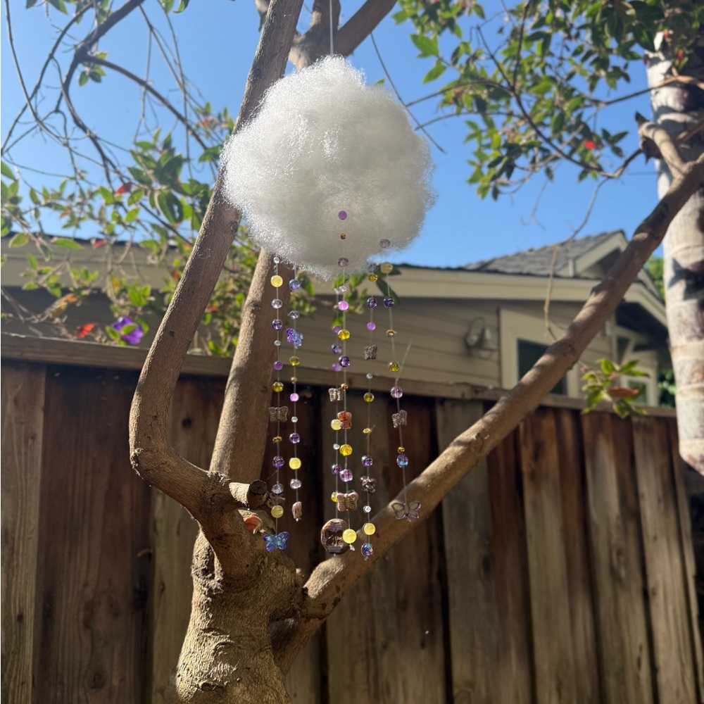 Handmade Cloud Mobile with Beads